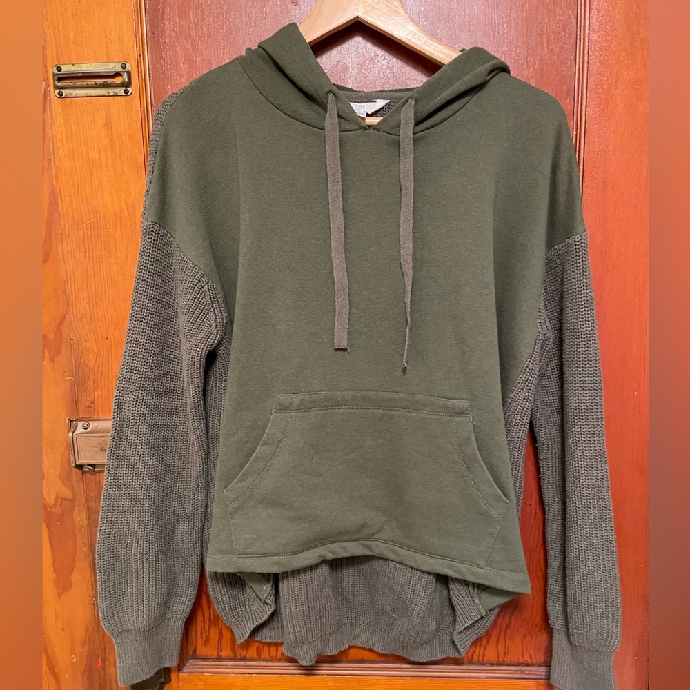 NWOT | Army Green Two Tone Hoodie